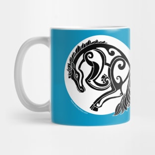 Black Horse Celtic style Mug